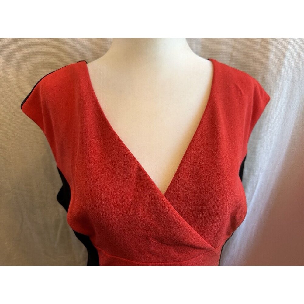 Ronni Nicole Black Red Dress Sz 12 Workwear Wedding Cocktail Professional - Picture 5 of 8